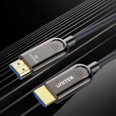 Kabllo optik HDMI Unitek C11085GY01, 2.1 AOC, 30m, gri
