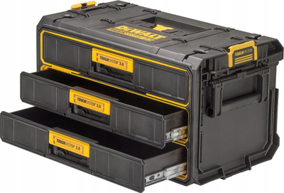 Kuti veglash DeWalt Tough System V2 DWST08330 3 sirtarë, plastike, e verdhë