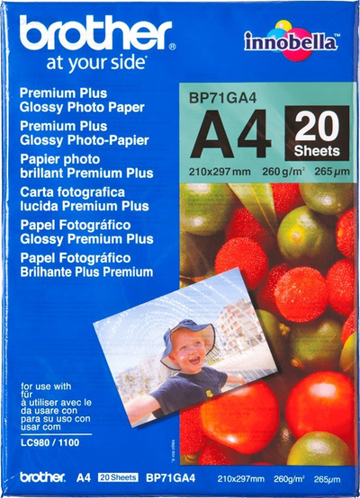 Letër fotografike Brother BP71GA4, A4, 260g, 20 fleta