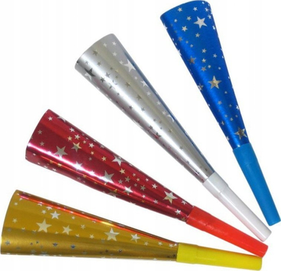 Fishkëllima feste Party Time Magic Party, 20cm, set 4 copë, shumëngjyrëshe