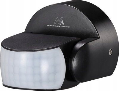 Senzor lëvizjeje i jashtëm Maclean MCE468 B, PIR me sensor muzgut, kënd 180°, IP65, i zi