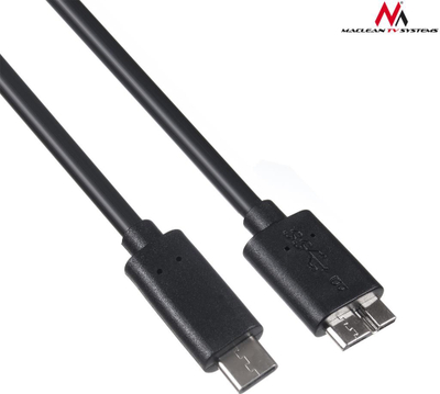 Kabllo Maclean Micro USB 3.0 me USB C, 1m, SuperSpeed, e zezë