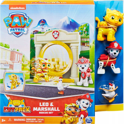 Сет игри Paw Patrol Cat Pack Leo и Marshall, 2 фигури, со спасувачки додатоци, повеќебоен