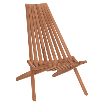 Karrige lounge palosëse SHIGAO HM18112, dru teak, 61×88.5×89 cm, ngjyrë natyrale