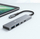 Hub USB Techly IUSB32C-HUB4AC, USB 3.2 Gen 1, 4 porta, gri