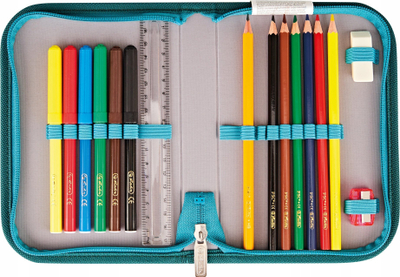 Set çantë shkolle Herlitz UltraLight Plus Green Rex, për djem, poliester, jeshile turkeze