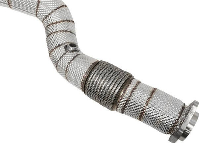 Downpipe TurboWorks BMW G80 M3 G82 G83 M4, çelik inoksi, me mburojë termike