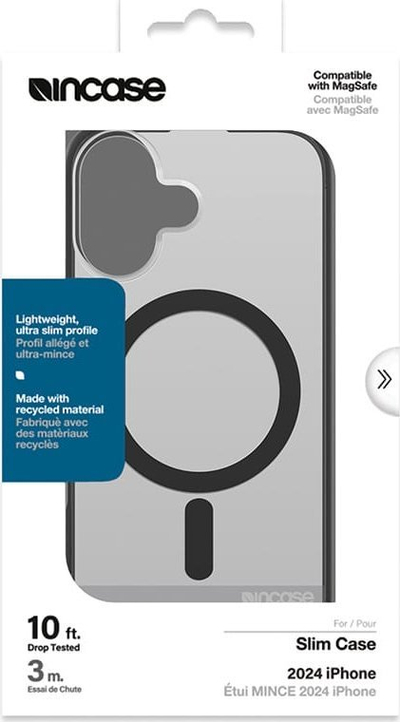 Kapak telefoni Incase INPH190401 BLK, 6.1", plastik, i zi transparent