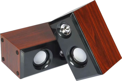 Altoparlantë kompjuterikë Mozos MINI-S3, 6W, USB, kafe e zezë
