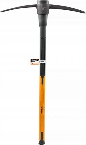Kazmë Bradas Hardened, çelik i farkum, dorezë fiberglass, 2000 g, portokalli me të zezë