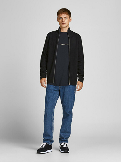 Triko Jack&Jones JJPANNEL, e zezë