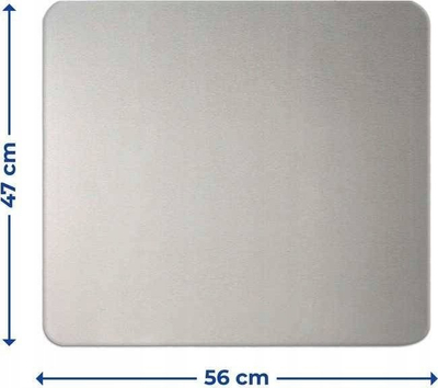 Mbrojtëse muri inox për kuzhinë, 56 x 50 cm, argjendi