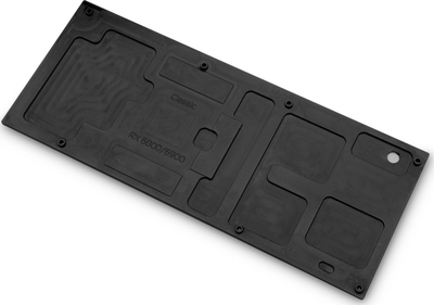 Backplate GPU EK Water Blocks Classic RX 6800/6900, alumin, për EK-Classic GPU Water Block, e zezë