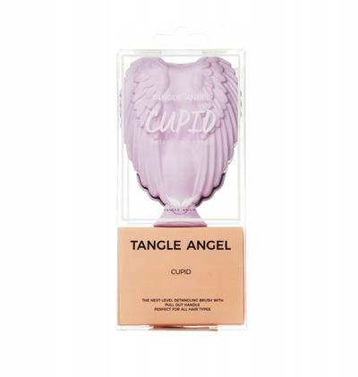 Четка за коса Tangle Angel Cupid, компактна, за влажна и сува коса, виолетова