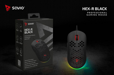 Maus Gaming Savio Hex-R, 12.000 DPI, i zi