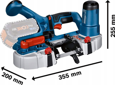 Sharrë shirit Bosch GCB 18V-63 pa kabllo, 18V, pa bateri e pa karikues, blu