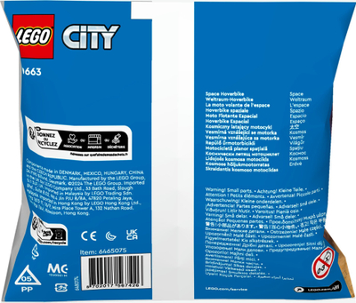 Set lodër LEGO City Space Hoverbike 30663, me minifigurë, polybag
