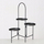 Stativ për lule Boltze Metal Flower Stand, me 3 kate, 68cm, i zi mat