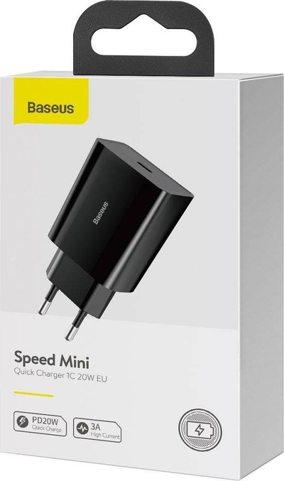 Karikues muri Baseus Speed Mini Quick Charger 1C, 20W PD, i zi