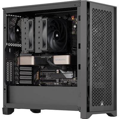 Ладилник за процесор CORSAIR A115 Twin Tower Air, два вентилатори, компатибилен со AMD Intel, црн