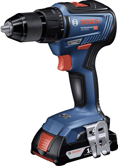 Bosch GSR 18V-55 shpues/vidhos pa kabllo, 18V me 2 bateri 4 Ah (06019H5204)