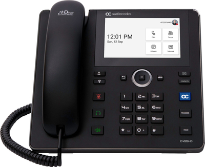 Telefon IP AudioCodes Teams C455HD, ekran 5", PoE GbE, i zi