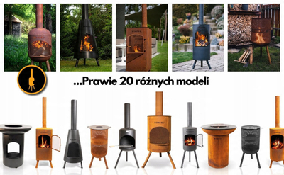 Oxhak kopshti Bonfeu Bonton 40 4000R, çelik, me gril, ngjyrë rusty