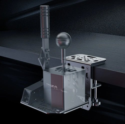 Универзална монтажна плочка MOZA Universal Mounting Plate, за менувач и рачна сопирачка, челик, црна