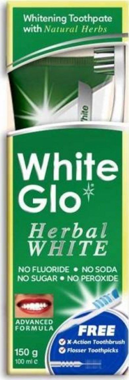 Set White Glo Herbal, pastë dhëmbësh 100 ml + furçë dhëmbësh