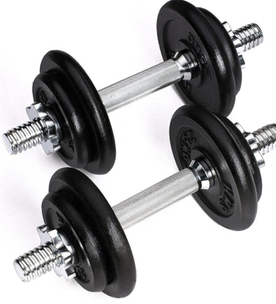 Set hantelash HMS ST20, 2 x 10 kg, në valixhe, i zi