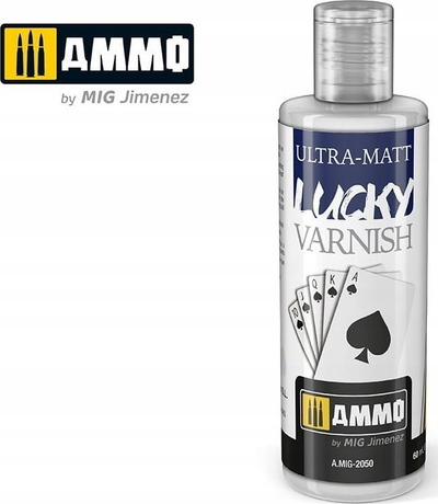 Лак за модели Ammo by Mig Ultra Matte Lucky Varnish Mig 2050, 60ml, проѕирен