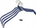 Set varësesh rrobash WENKO Shaped Hanger 10250911100, kundër rrëshqitjes, blu e errët