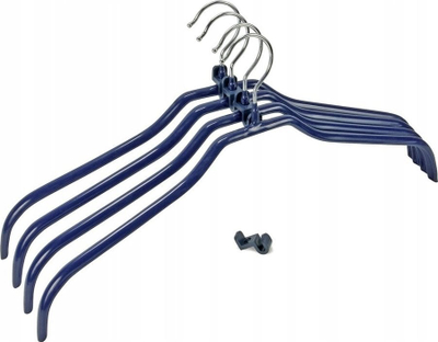 Set varësesh rrobash WENKO Shaped Hanger 10250911100, kundër rrëshqitjes, blu e errët