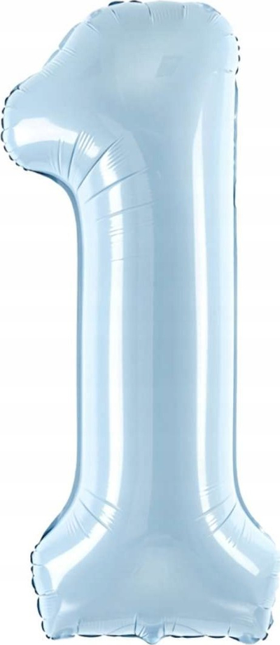 Balonë folie Partydeco numri 1, 72cm, blu e çelët