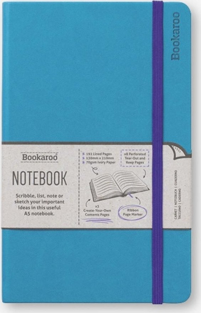 Fletore Bookaroo Notebook A5, letër ngjyrë fildishi, turke