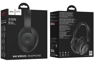 Бежични слушалки HOCO W45, Bluetooth 5.3, звучник 40mm, црни
