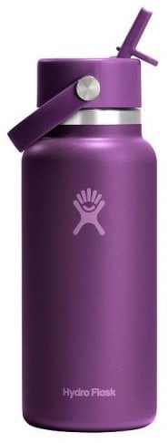 Шише за вода Hydro Flask Wide Mouth Flex Straw, 32 oz, инокс, виолетова