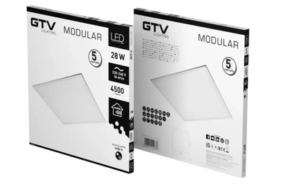 Panel LED MODULAR LD‑MOD2860‑NB, 28W, 4500lm 4000K, 60x60cm, IP54