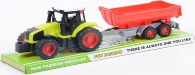 Loje traktor me rimorkio Macyszyn Toys, plastikë, për kalamaj, shumëngjyrësh