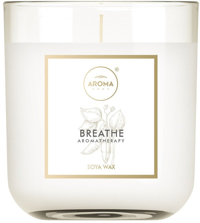 Qiri aromatik Aroma Home SPA Series Breathe, dyll soje, 150g, i bardhë