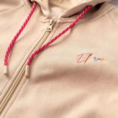Bluza Elbrus Runa II Sweatshirt W, poliester pambuk, me zinxhir të plotë, bezhë