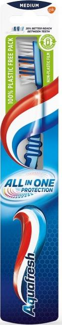 Furçë dhëmbësh Aquafresh All In One Protection Medium, e kaltër