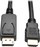Adapter video DisplayPort 1.2 në VGA DVI HDMI, 4K 60Hz, i zi