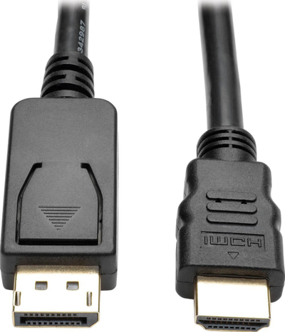 Adapter video DisplayPort 1.2 në VGA DVI HDMI, 4K 60Hz, i zi