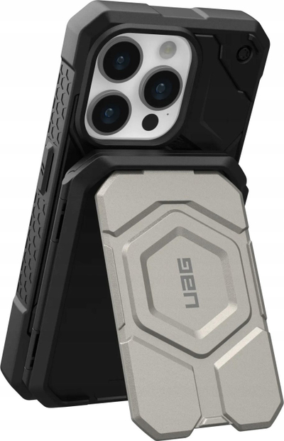 Portofol magnetik UAG Magnetic Wallet, me stand, për telefon, i zi