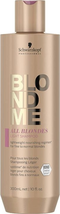 Shampo për flokë bjonde Schwarzkopf BlondMe All Blondes Light, 300ml, për flokë bjonde të holla