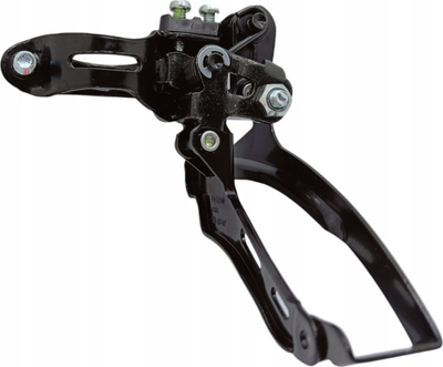 Преден менувач за велосипед Shimano Tourney FDTZ510, 6 брзини MTB, стега 31.8 mm, црно сребрена