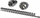 Set kapakësh Honiton Short Sockets 3/8", 17 copë, 8-24 mm, argjendtë
