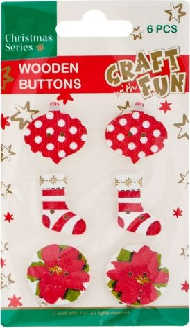 Elemente dekoruese druri Craft with Fun, 6 copë