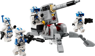 Set LEGO Star Wars 501st Clone Troopers 75345, Battle Pack, 4 minifigura, shumëngjyrëshe